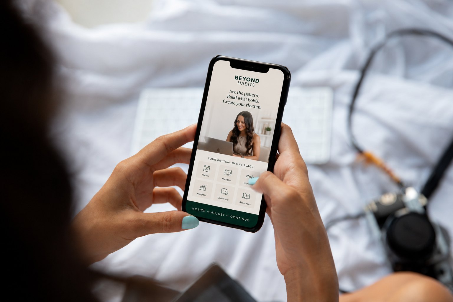 The Beyond Habits app open on a phone